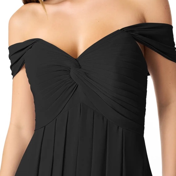 Azazie Kaitlynn Dress; Black; Size 8 - Picture 3 of 8